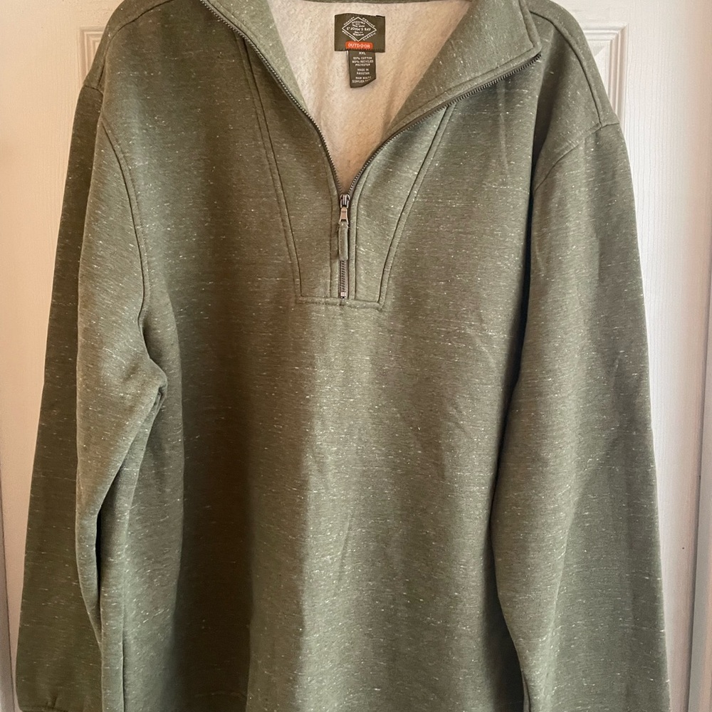 St. John's Bay Olive Zip-Up Sweater